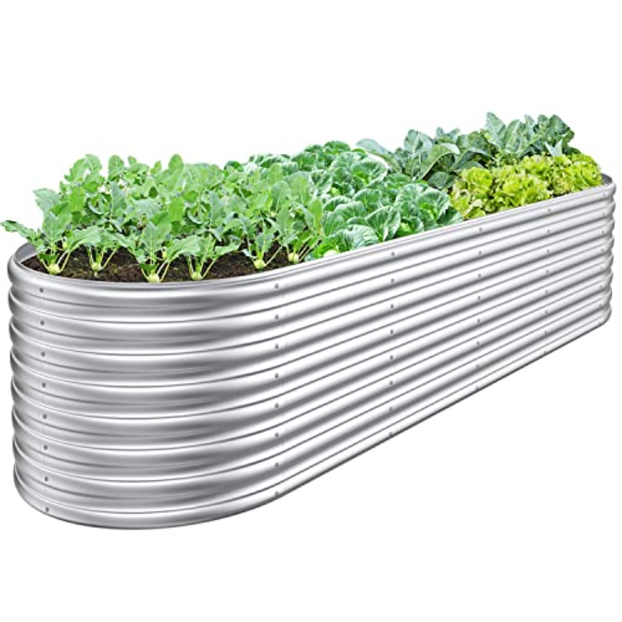 Planter Raised Metal - 8x2x2/6,5x3,5x2/5x5x2ft Outdoor Hochbeet 9-in-1 Verstellbares Pflanzgefäß