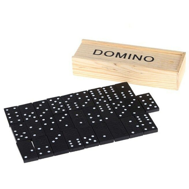 Outdoor Furniture Usa - 28-teiliges Set Holz-Domino Brettspiele Tischspiel Domino-Spielzeug