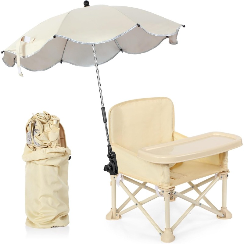 Outdoor Furniture Usa - Baby Outdoor-Strandstuhl mit Sonnenschirm, Rückenlehne, Tasche,
