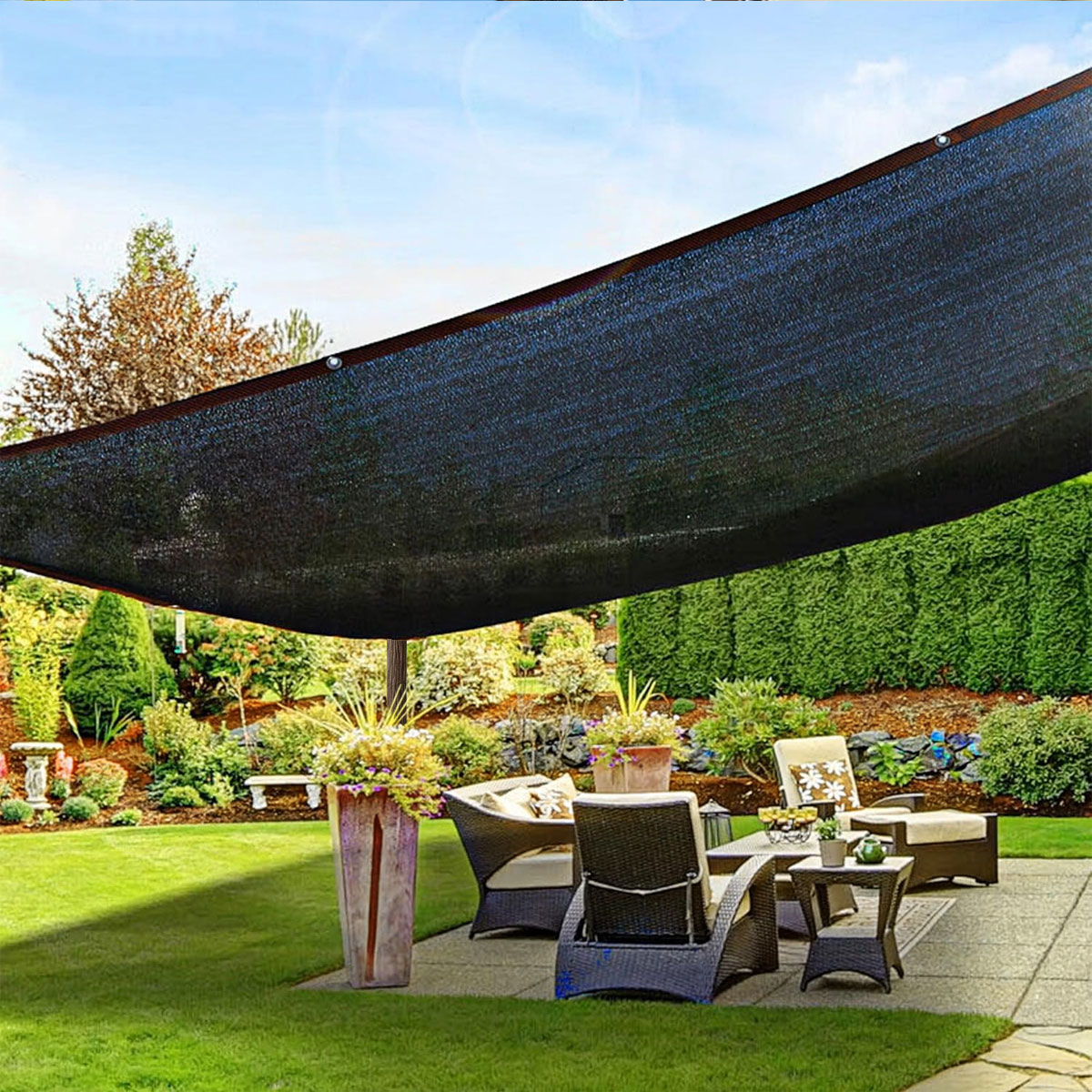 Outdoor Furniture Hdpe - 3x3 Klappmarkise Outdoor Schatten Mesh Garten