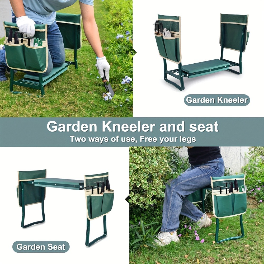 Outdoor Furniture Durable - Zusammenklappbarer Garten-Knielhocker mit weichem Kissen, langlebigem