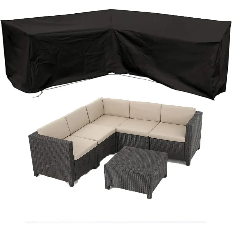 Outdoor Furniture Durable - Anti-UV L-förmige Outdoor-Sofa-Abdeckung Wasserdicht Winddicht Langlebiger