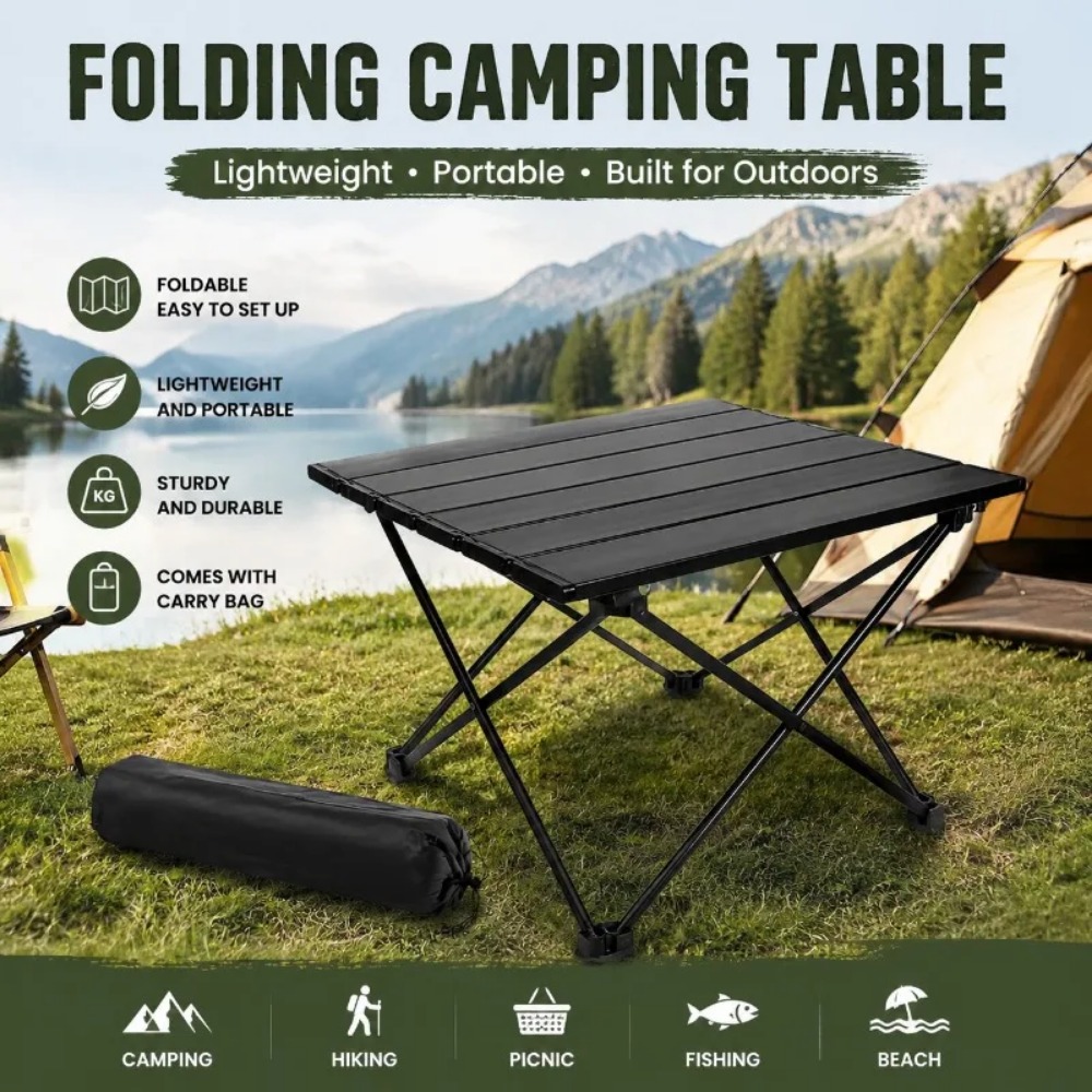 Outdoor Furniture Usa - Ultraleichter Tragbarer Camping-Klapptisch Rolladen-Picknicktisch Langlebiger Outdoor-Grill-Strand-Angel-Reisetisch
