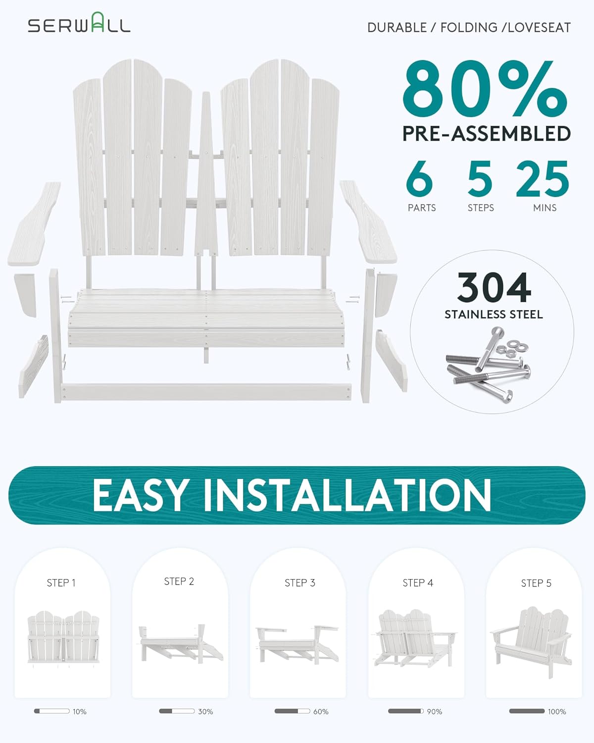 HDPE Allwetter-Klappbare Adiro – Outdoor Furniture Hdpe Bewertung und Preis