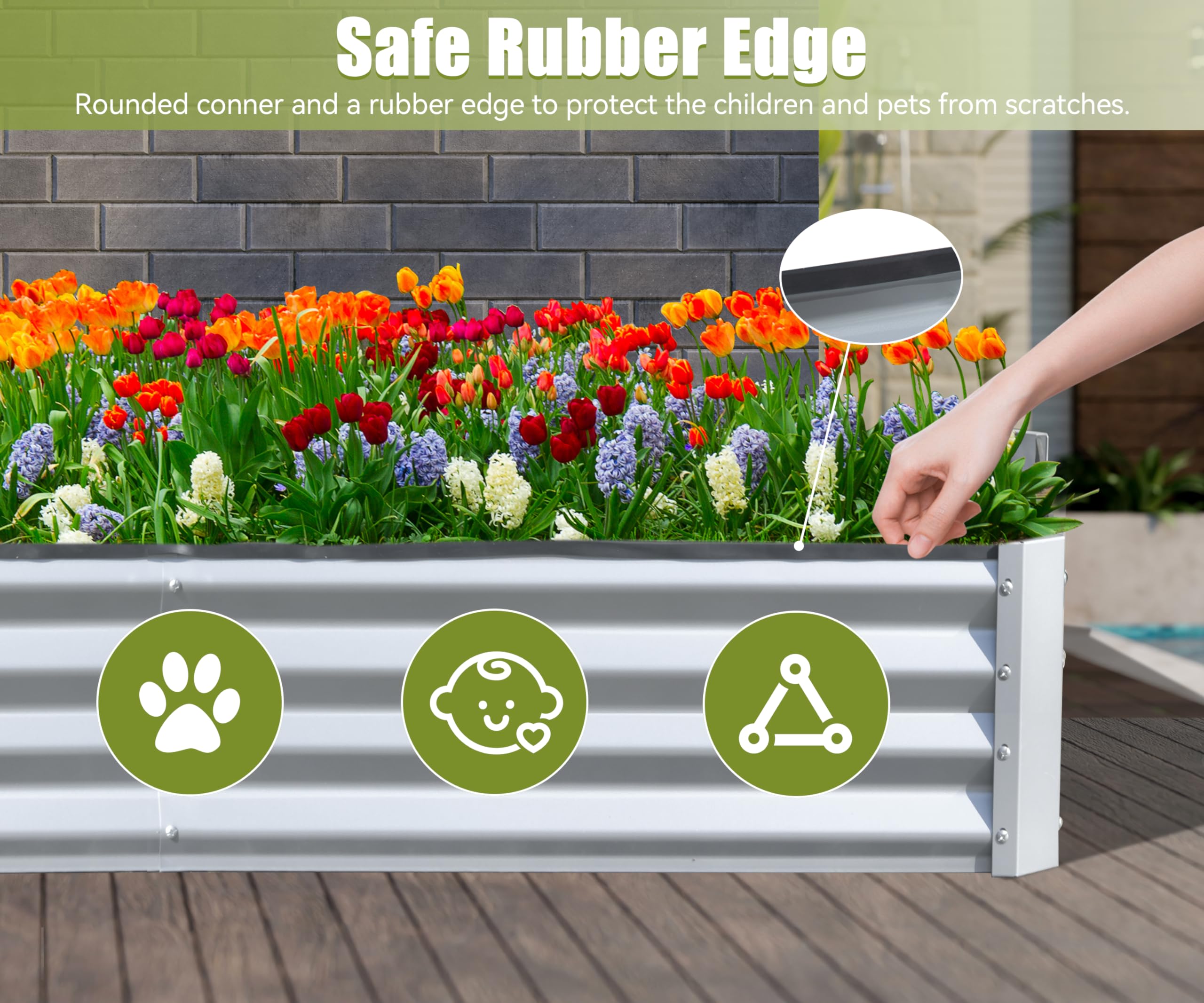 6x3x1ft Verzinktes Hochbeet, O – Planter Raised Metal Bewertung und Preis