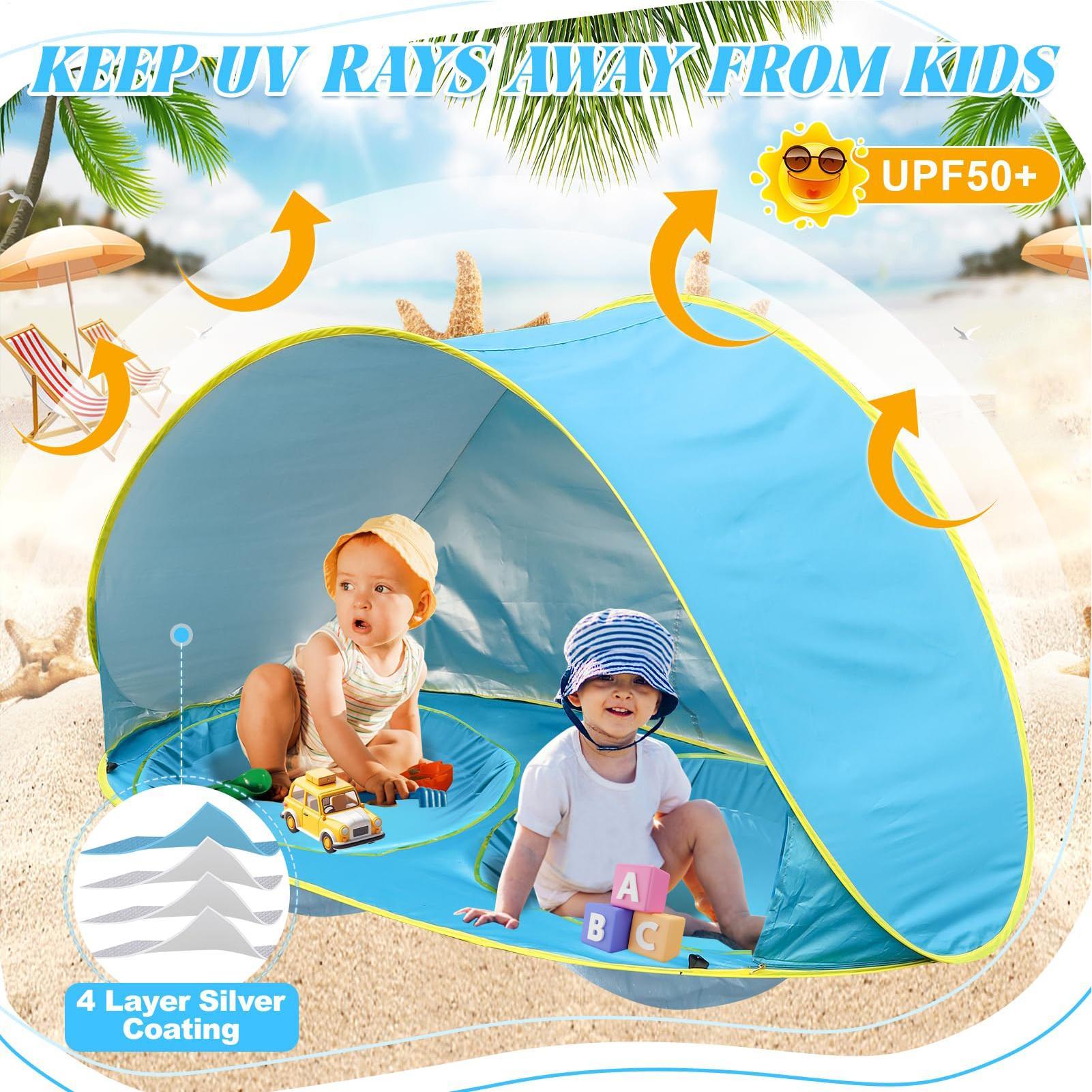 Kinder-Strandzelt mit Pool, UV – Gazebo Pop Up Bewertung und Preis