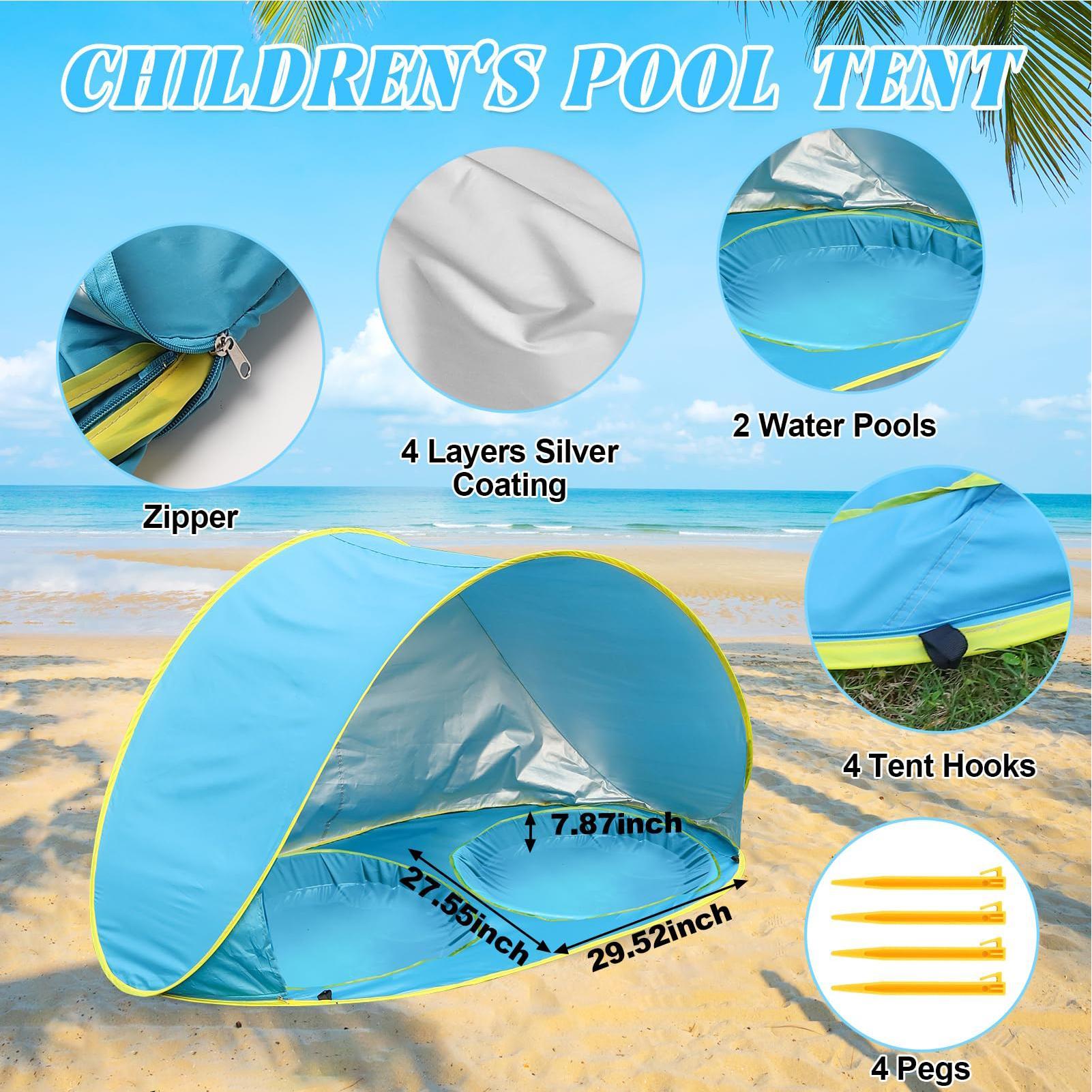 Kinder-Strandzelt mit Pool, UV – Gazebo Pop Up Bewertung und Preis