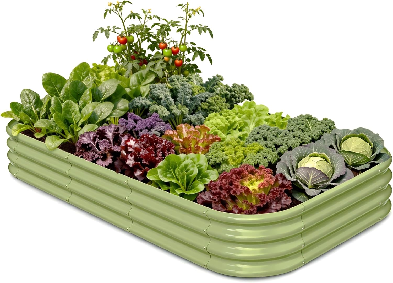 Verzinktes Hochbeet 8x4x1 ft,  – Planter Raised Metal Bewertung und Preis