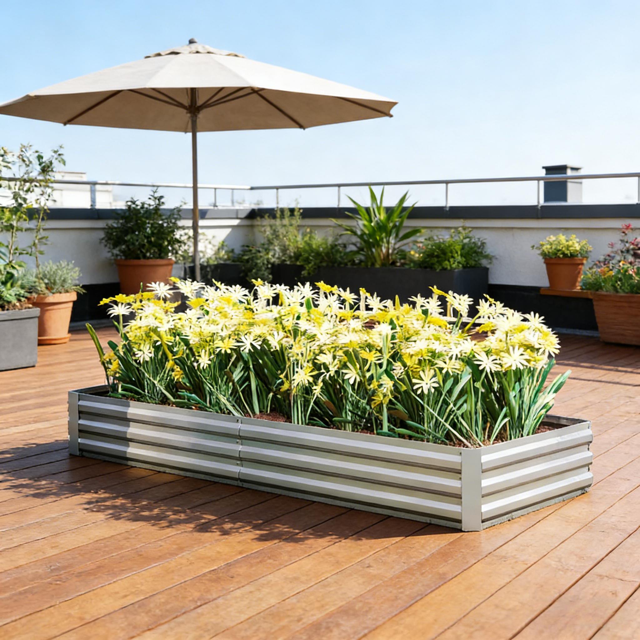 Blumenkasten, Pflanzkasten, Ga – Planter Raised Metal Bewertung und Preis