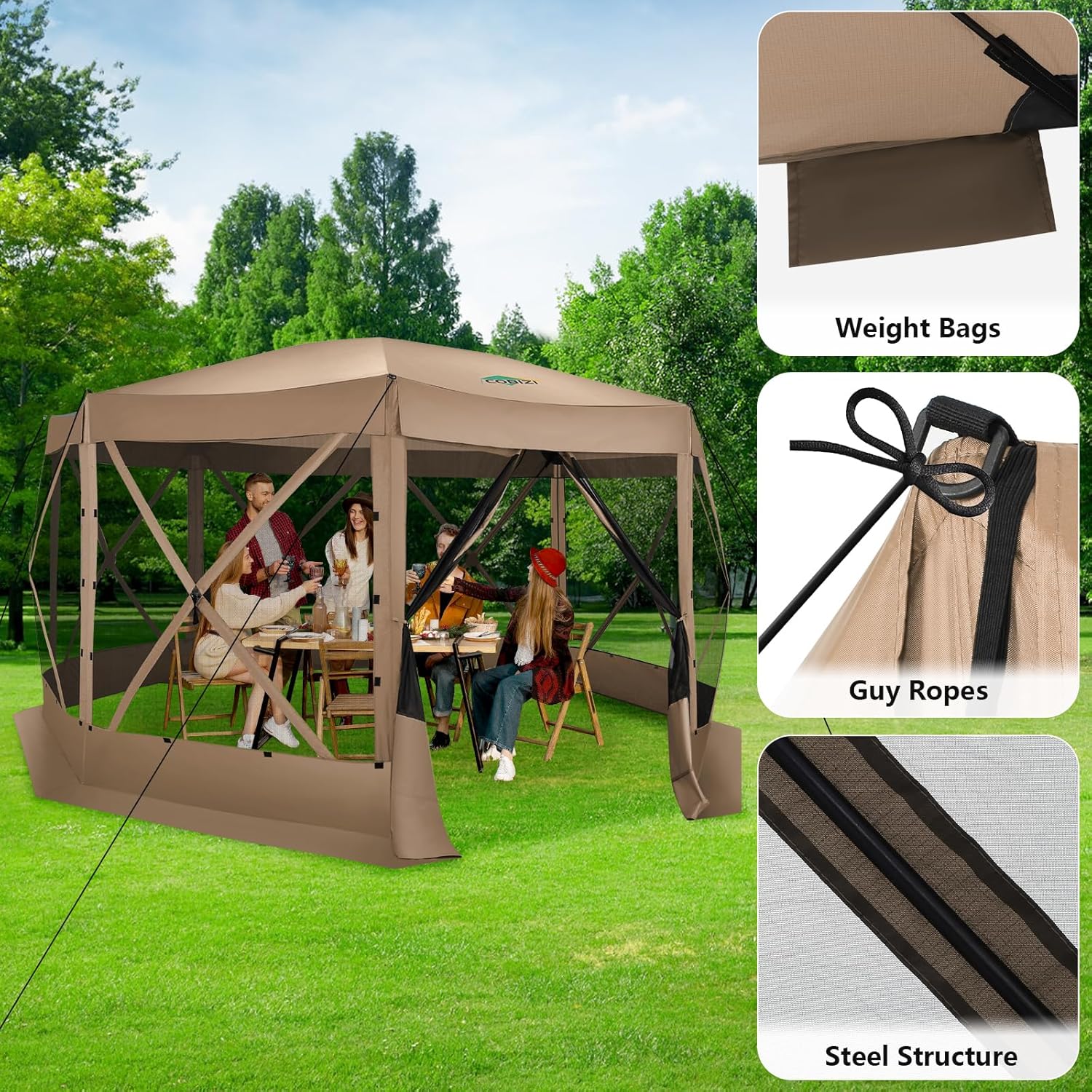 15x15 Pop-Up-Zelt mit Moskiton – Gazebo Pop Up Bewertung und Preis