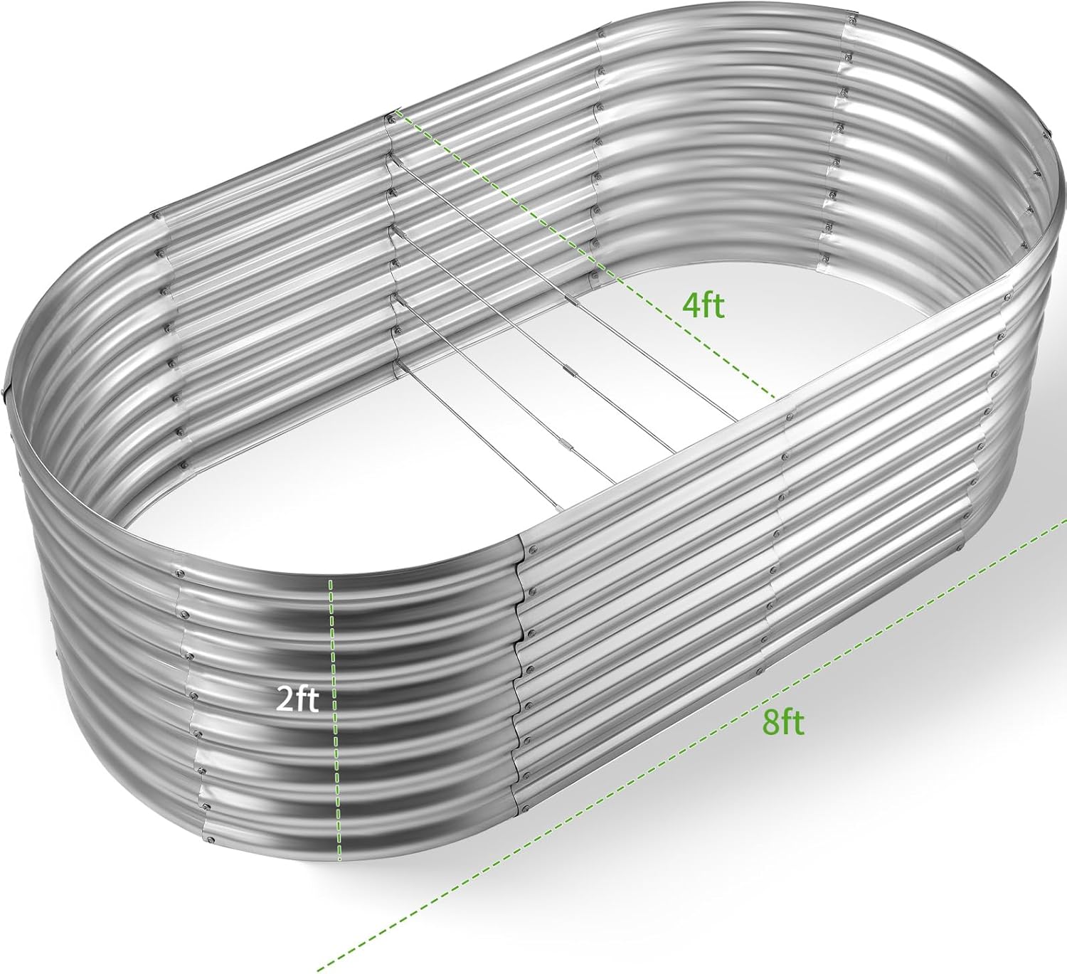 Verzinktes Hochbeet, 8x4x2ft P – Planter Raised Metal Bewertung und Preis