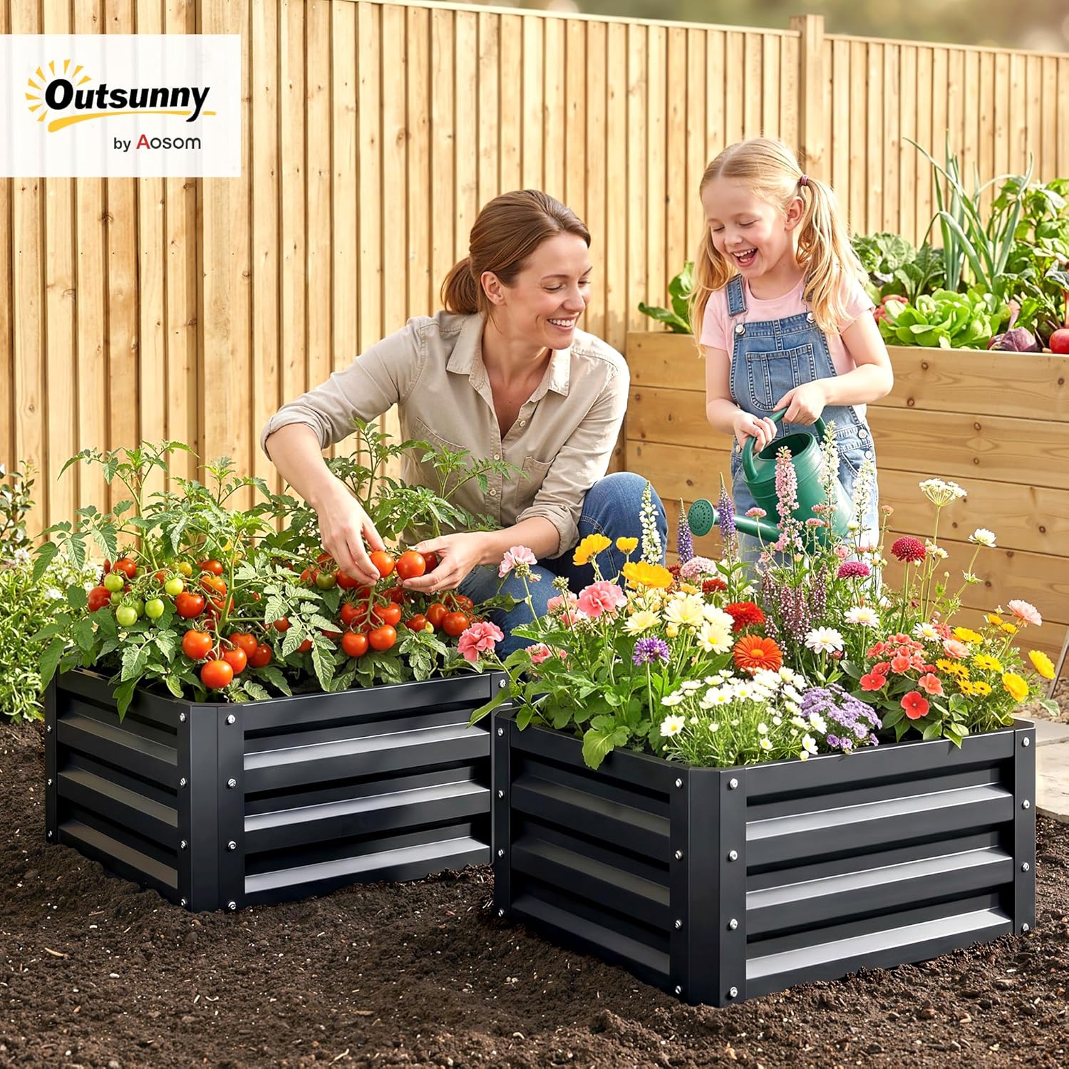 2-teiliges verzinktes Hochbeet – Planter Raised Metal Bewertung und Preis