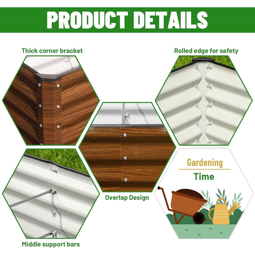 2er-Pack 6x2x2T Verzinktes Hoc – Planter Raised Metal Bewertung und Preis