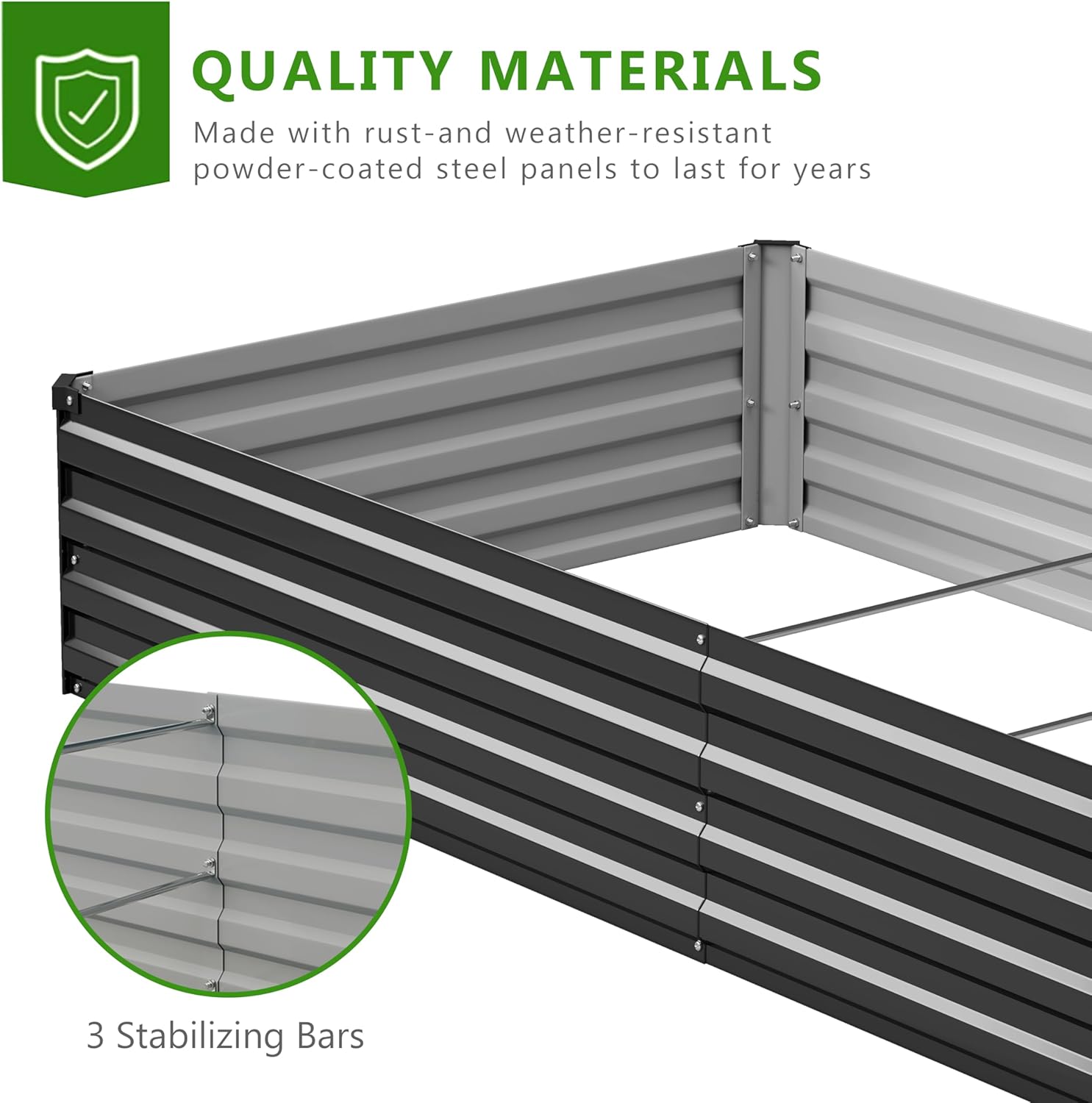 2er-Set 10x3x1ft Verzinktes Ho – Planter Raised Metal Bewertung und Preis