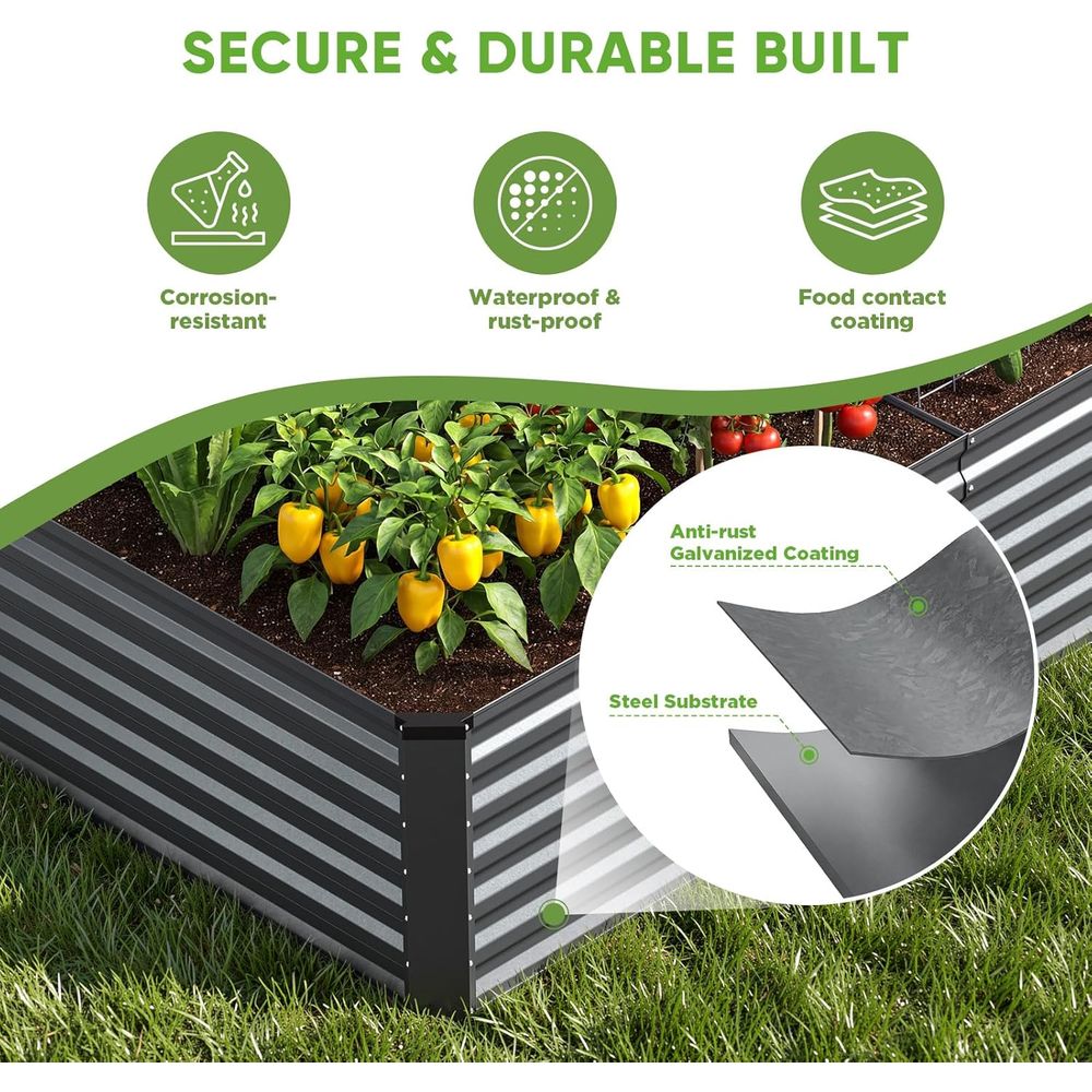 Großes Outdoor-Hochbeet aus Ve – Planter Raised Metal Bewertung und Preis