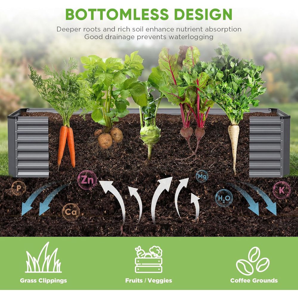 Großes Outdoor-Hochbeet aus Ve – Planter Raised Metal Bewertung und Preis