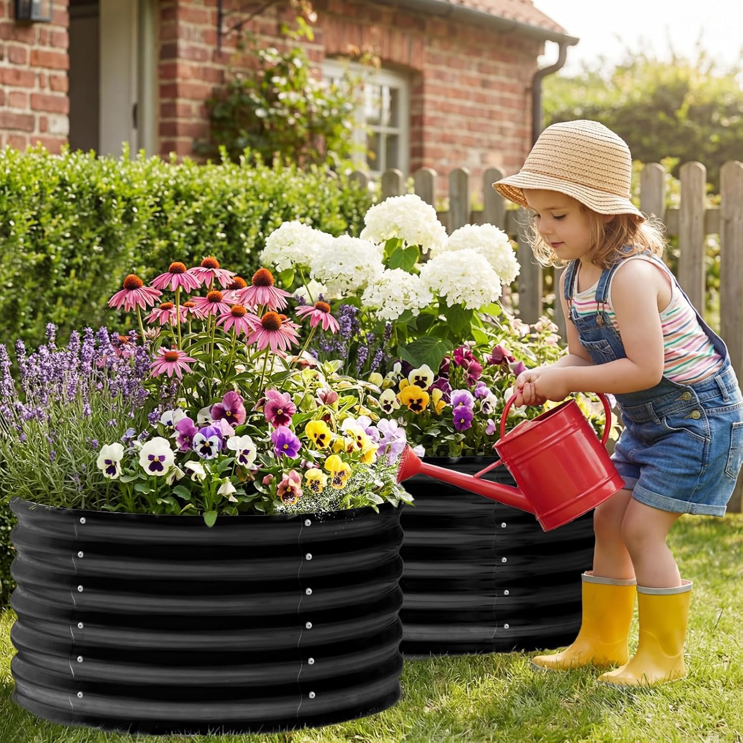 2er-Pack 2x2x1,5ft Runde Verzi – Planter Raised Metal Bewertung und Preis