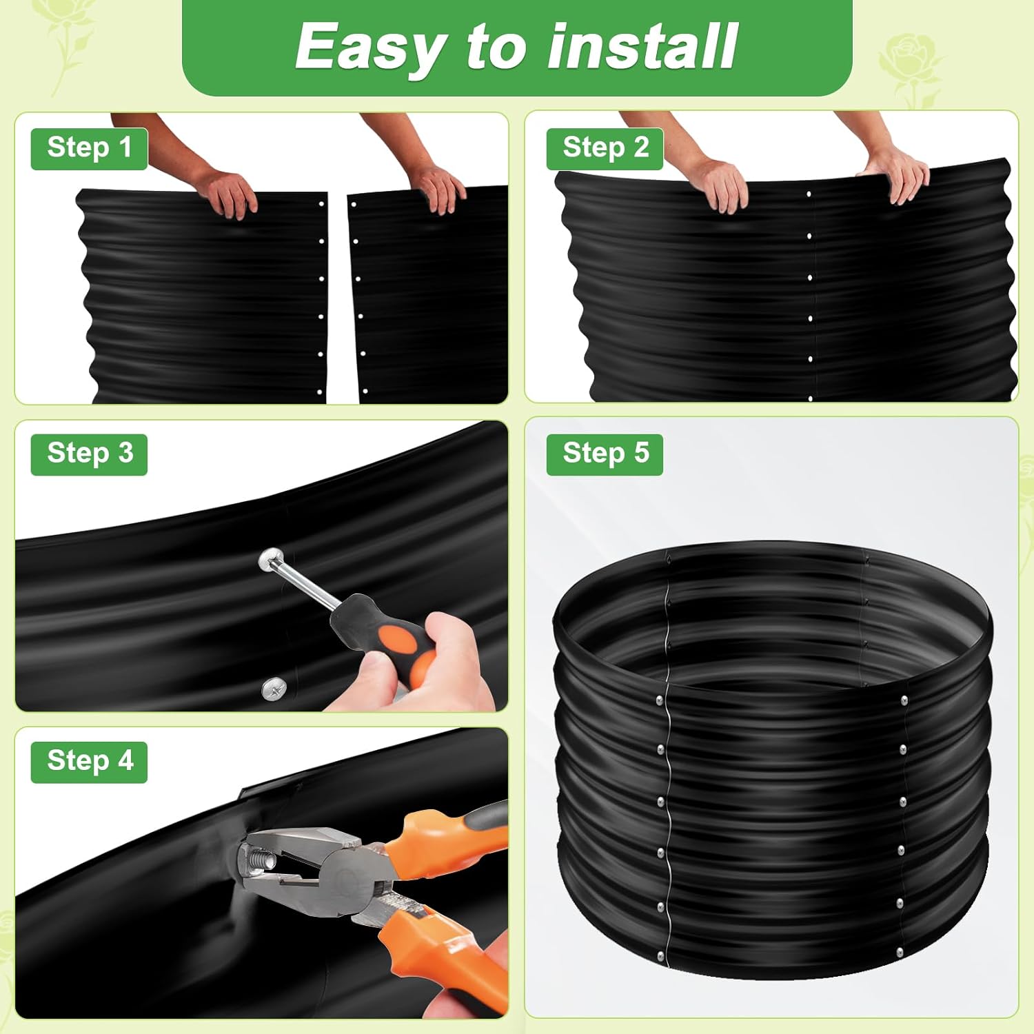 2er-Pack 2x2x1,5ft Runde Verzi – Planter Raised Metal Bewertung und Preis