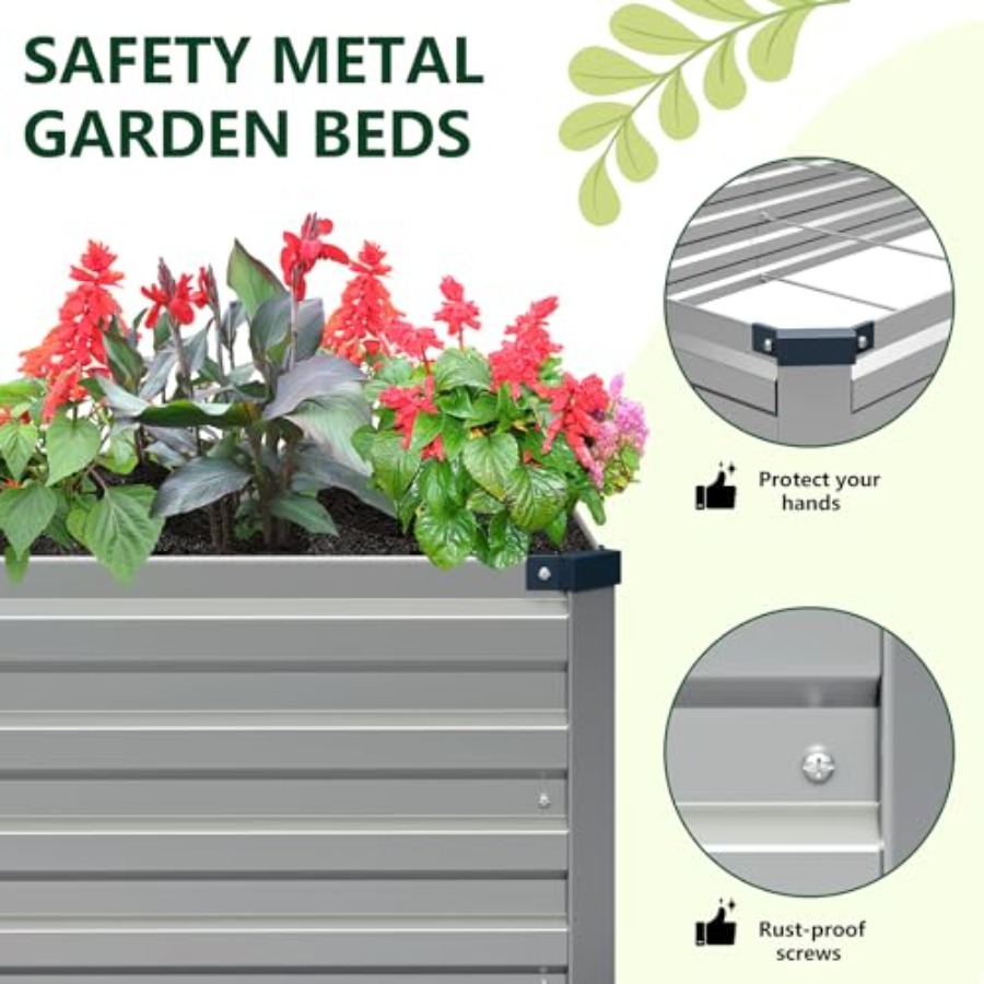 2er-Pack 9x3x1FT Verzinktes Ho – Planter Raised Metal Bewertung und Preis