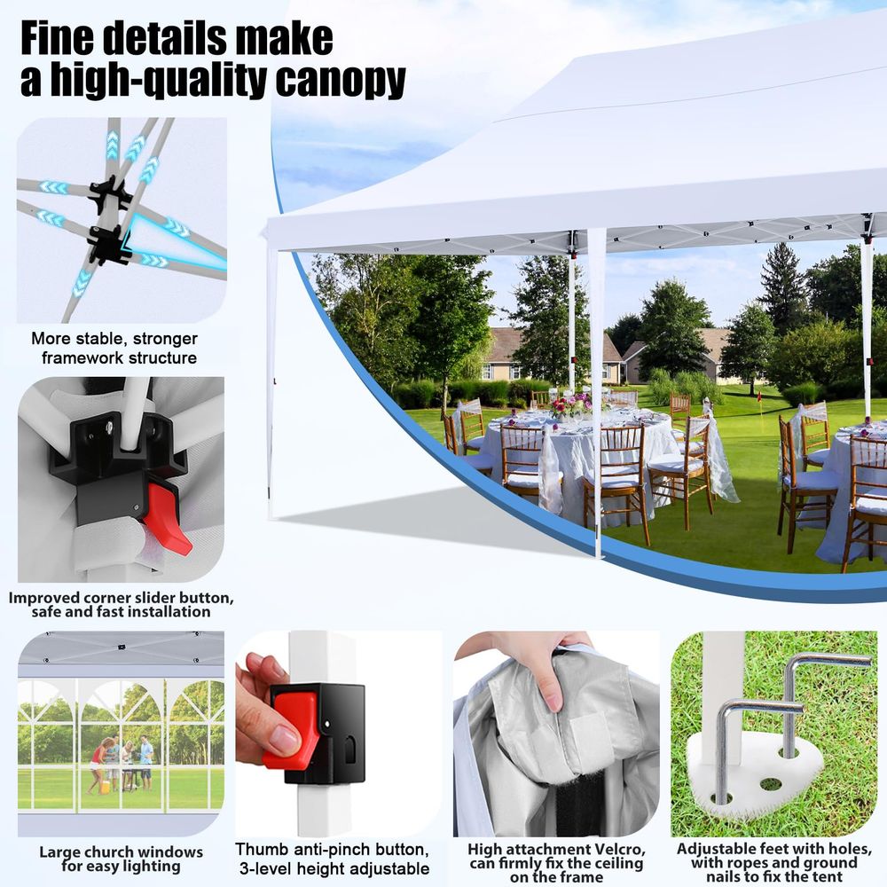 10x20 Pop-Up-Zelt mit 6 Seiten – Gazebo Pop Up Bewertung und Preis