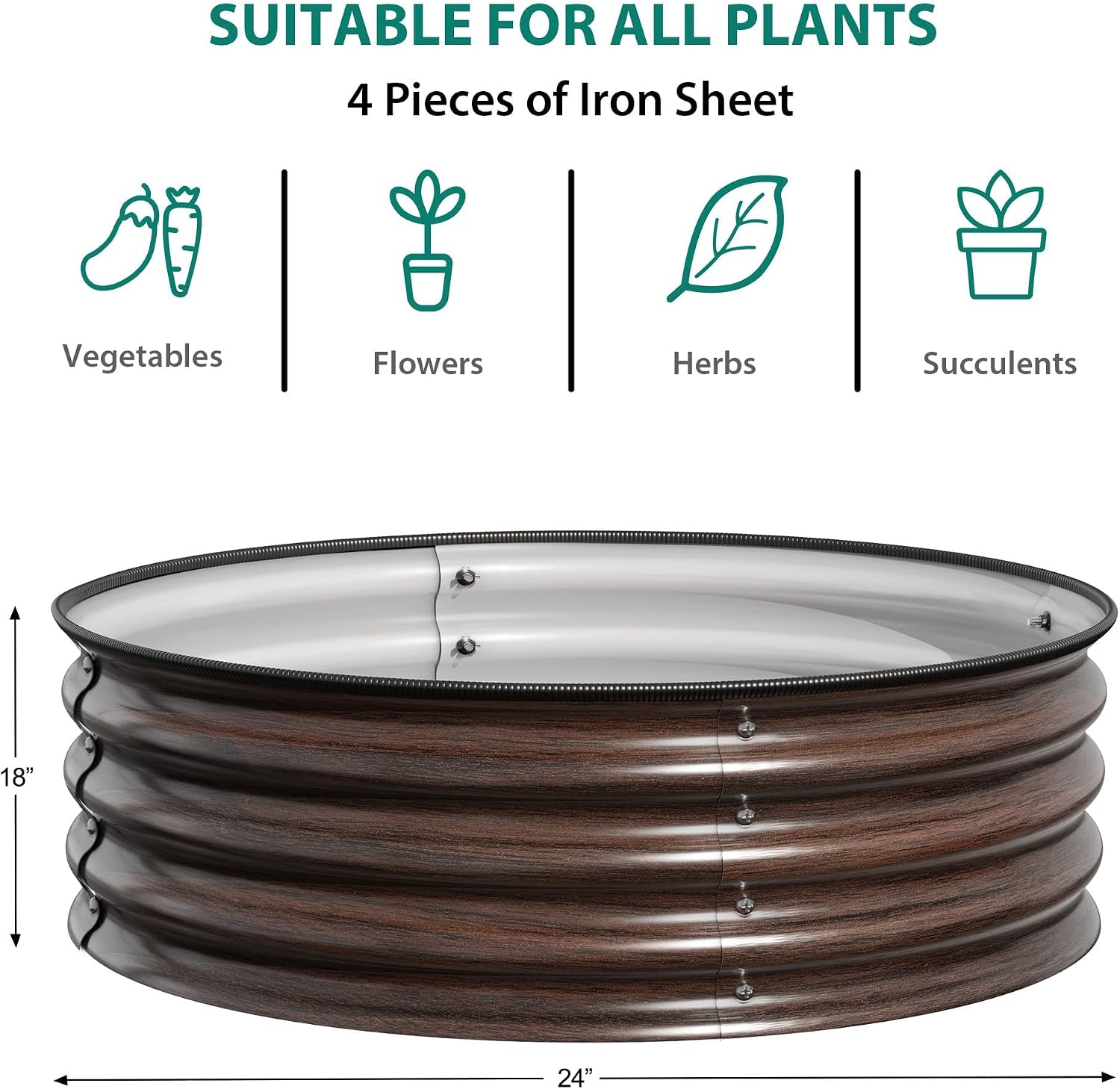 2/3 Stück 2X1,5FT Land Guard V – Planter Raised Metal Bewertung und Preis