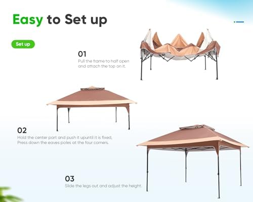 12'x12' Pop-up-Pavillon-Zelt | – Gazebo Pop Up Bewertung und Preis