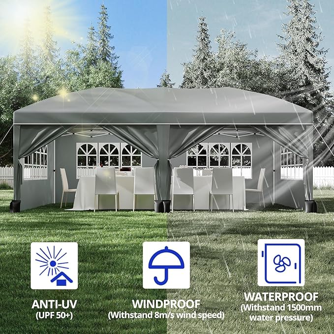 10*10FT Robustes Pop-Up-Zelt m – Gazebo Pop Up Bewertung und Preis
